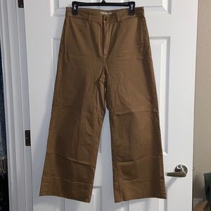 Everlane wide leg crop chino in khaki